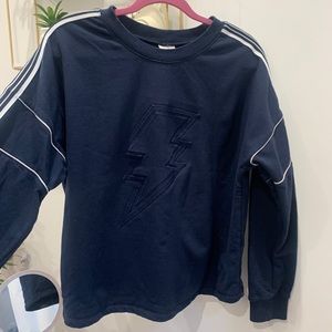 Lightning bolt crew neck